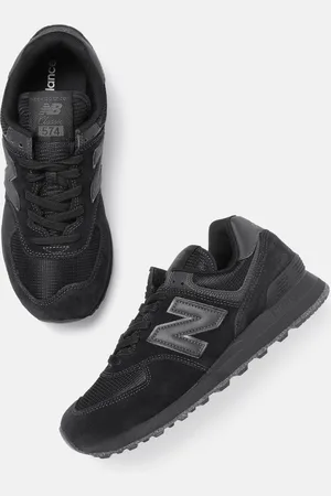 New Balance Men 574 Black Woven Design Sneakers