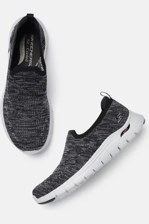 Skechers Women Black ARCH FIT VISTA-INSPRIRATION Slip-On Sneakers