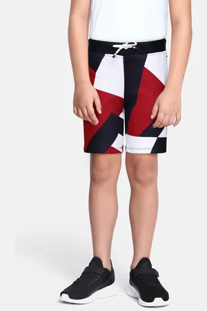 Tommy Hilfiger Boys Red and White Colourblocked Shorts