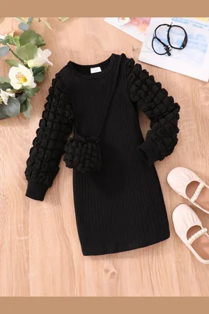 Stylecast Black Girls Striped A-Line Dress