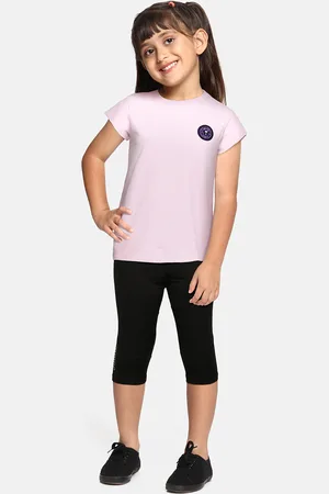 PUMA Girls Black Runtrain 7/8 Ankle Length Slim Tights