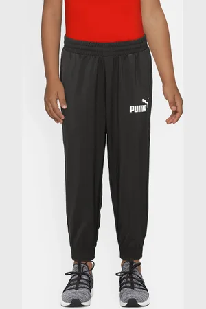 PUMA Boys Black Solid ESS Logo Joggers