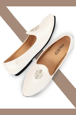 FAUSTO Men Embroidered Slip-On Lightweight Mojaris