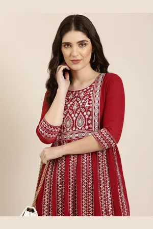 SHOWOFF Ethnic Motif Printed A-Line Maxi Dress