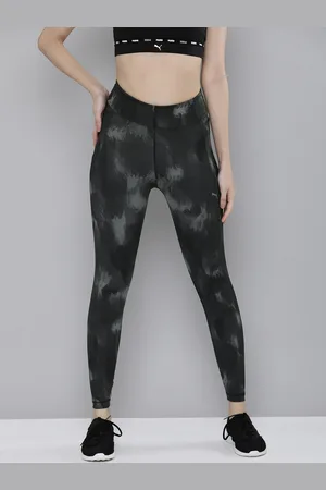 PUMA Women Black Paint Stroke Studio Your Move Aop Tight