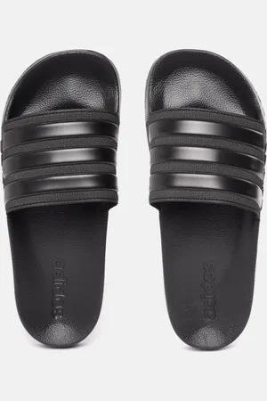 adidas Unisex Textured Sliders with Striped Detail