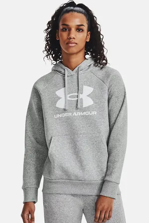 Under Armour Women Rival Fleece Big Logo Printed Hooded Sweatshirt