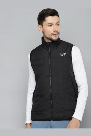 Reebok Men Black OW LT PAD VST Solid Outdoor Jacket