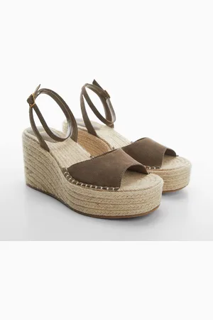 Espadrilles Wedges for Women Wide Width,Flat Wedge Ankle Buckle Sandals  with Strap Fashion Summer Beach Sandals Open Toe Platform : Amazon.in: Shoes  & Handbags