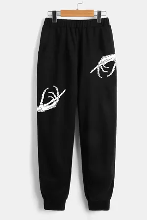 Stylecast Boys Black Original Mid-Rise Graphic Printed Joggers