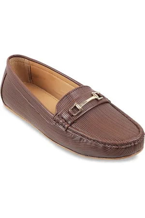 Metro Textured Buckle Detailed Ballerinas