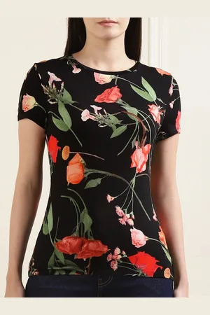 Ted Baker Floral Printed Round Neck T-shirt