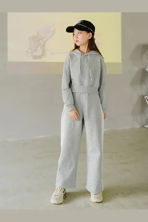 Stylecast Girls Grey Hooded T Shirt With Trousers