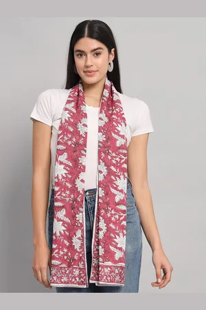 HANDICRAFT PALACE Floral Printed Cotton Scarf