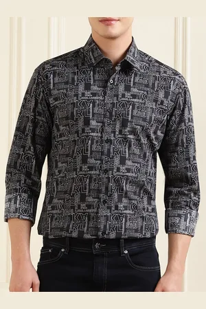 Karl Lagerfeld Brand Logo Printed Formal Cotton Shirt