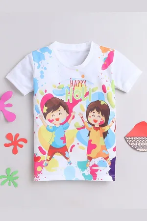 The Magic Wand Girls Printed V-Neck T-shirt