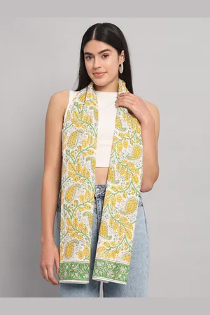 HANDICRAFT PALACE Floral Printed Cotton Scarf
