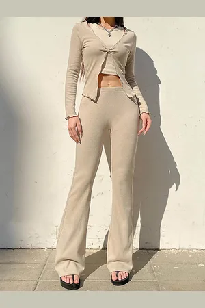LULU & SKY Women Regular Fit Bootcut Trousers