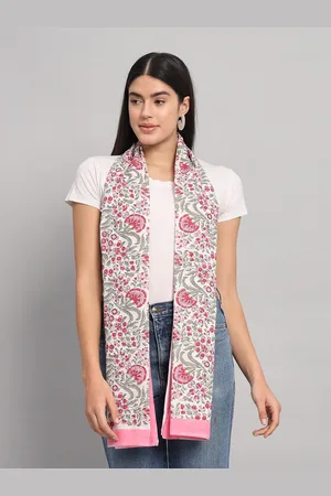 HANDICRAFT PALACE Floral Printed Cotton Scarf