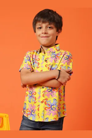 TALES & STORIES Boys Floral Printed Casual Shirt