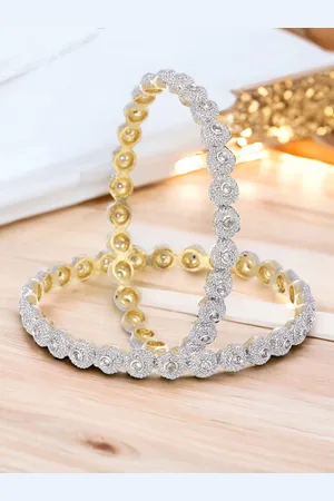 The Pari Set Of 2 Gold-Plated American Diamond Studded Bangles