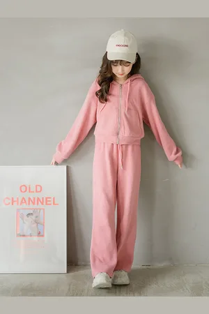 Stylecast Girls Pink Hooded T Shirt With Trousers