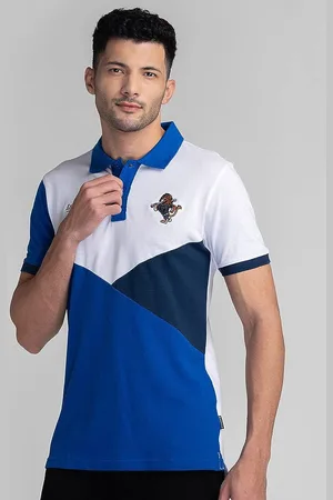 Giordano Colourblocked Polo Collar Cotton Slim Fit T-shirt