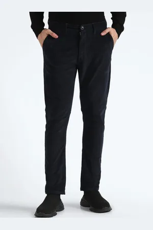 Flying Machine Men Mid Rise Corduroy Chinos Trousers