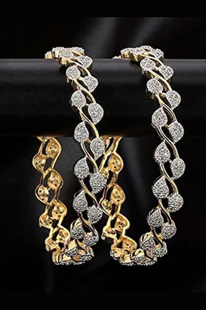 The Pari Set Of 2 Gold-Plated AD Studded Bangles