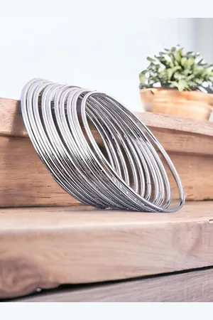 The Pari Set Of 12 Silver-Plated Bangles