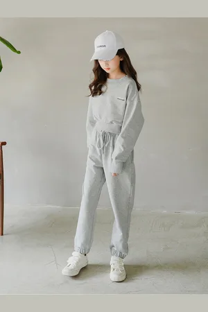 Stylecast Girls Grey & White Sweatshirt With Jogger