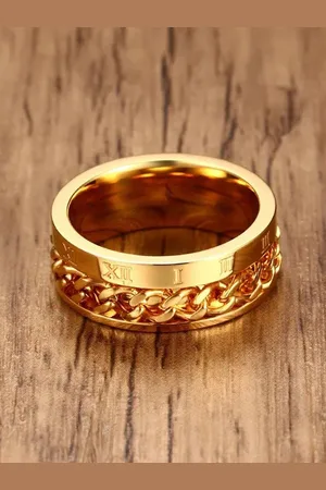 Meenaz Men Gold-plated Stainless Steel Band Ring