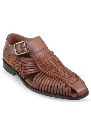 Metro Men Leather Gladiators Sandals