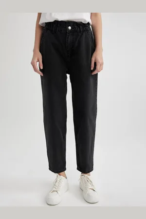 DeFacto Women Mid-Rise Regular Fit Cropped Pure Cotton Chinos Trousers