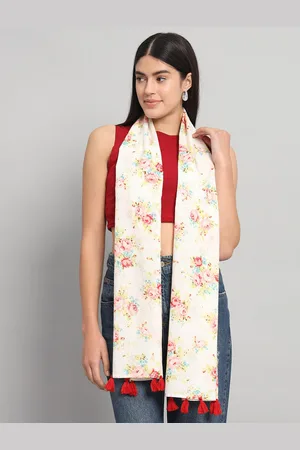 HANDICRAFT PALACE Floral Printed Cotton Scarf