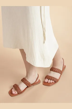 Nautica Women Braided-Detail Open Toe Flats