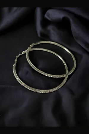 ISHKAARA Silver Plated Hoop Earrings