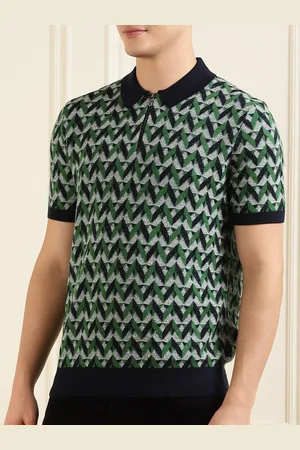 Ted Baker Geometric Printed Polo Collar Cotton T-shirt