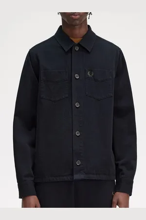 Fred Perry Spread Collar Long Sleeves Twill Cotton Shacket