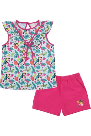 Clothe Funn Girls Printed Pure Cotton Clothing Set