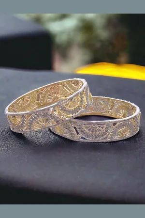 The Pari Set Of 2 Gold-Plated Stone Studded Bangle