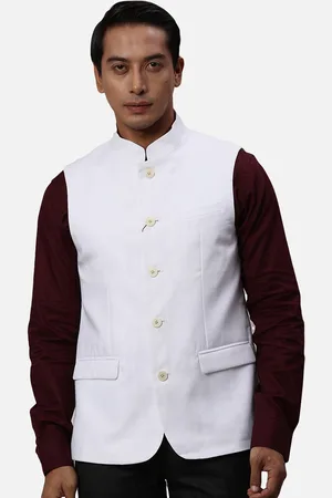 Park Avenue Self-Designed Slim-Fit Nehru Jacket