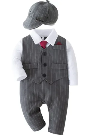 Stylecast Boys Striped Single-Breasted Five-Piece Suit