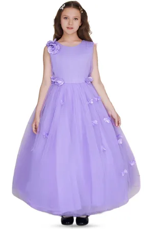 Stylecast Girls Purple Embellished Semi Sheer Maxi Dress