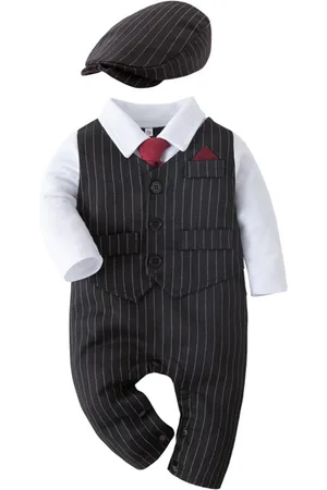 Stylecast Boys Striped Single-Breasted Five-Piece Suit