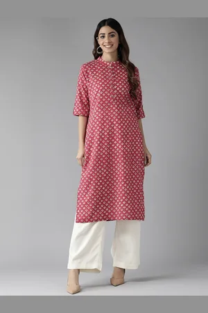 Cayman Women Ethnic Motifs Printed Kantha Work Kurta