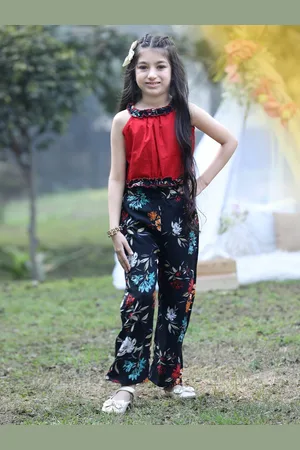 Cutiekins Girls Round Neck Top with Trousers