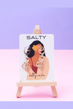 Salty Stone-Studded Animal Shaped Drop Earrings