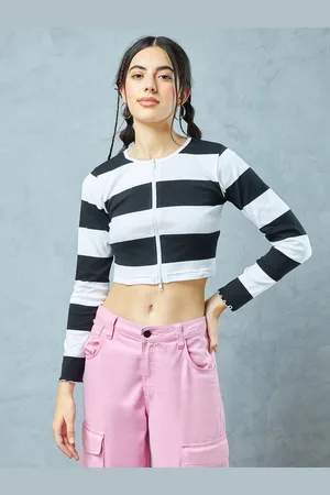 Bewakoof Striped Cotton Crop Top