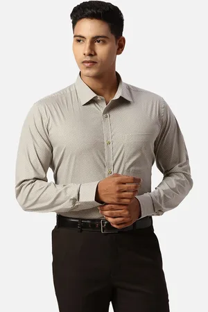 Park Avenue Spread Collar Long Sleeves Slim Fit Formal Shirt